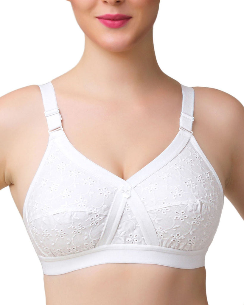 Barsa   Non Padded   Cotton Bras   Embroidered -  BRIDA GARMENTS