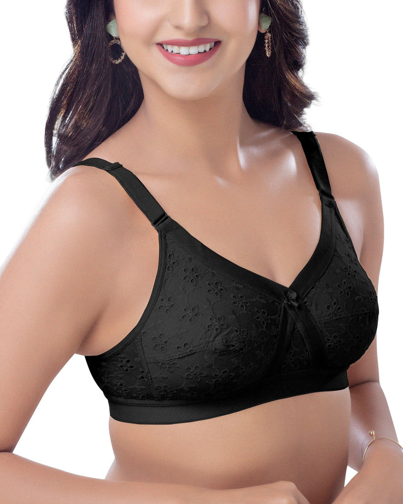 Barsa   Non Padded   Cotton Bras   Embroidered -  BRIDA GARMENTS