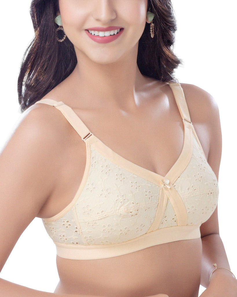 Barsa   Non Padded   Cotton Bras   Embroidered -  BRIDA GARMENTS