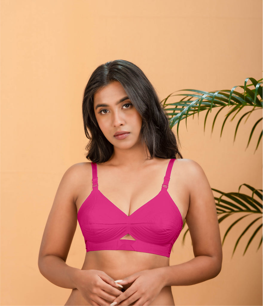 Kavya xtrasoft  Non Padded  Cotton Bra(Multicolour -E,F) -  BRIDA GARMENTS