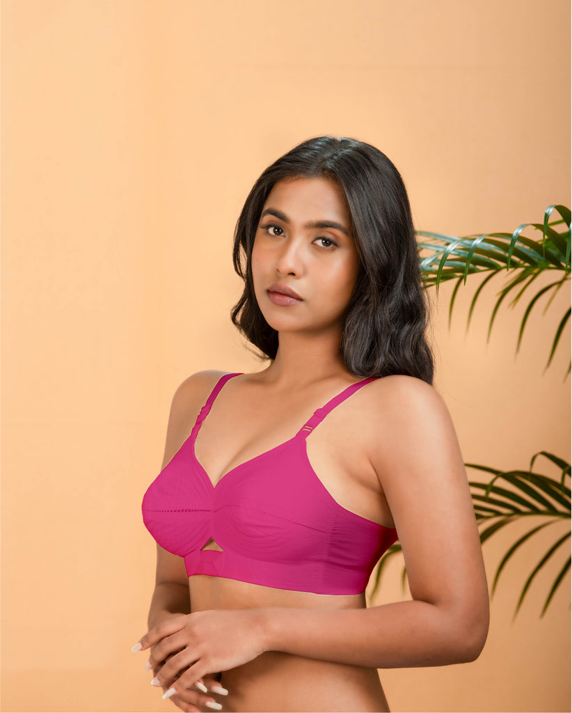 Kavya xtrasoft  Non Padded  Cotton Bra(Multicolour -E,F) -  BRIDA GARMENTS