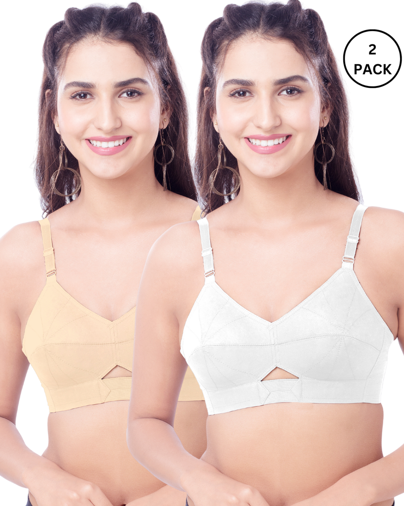 Gloria  Non Padded  Cotton Bras (Combo Pack) -  BRIDA GARMENTS