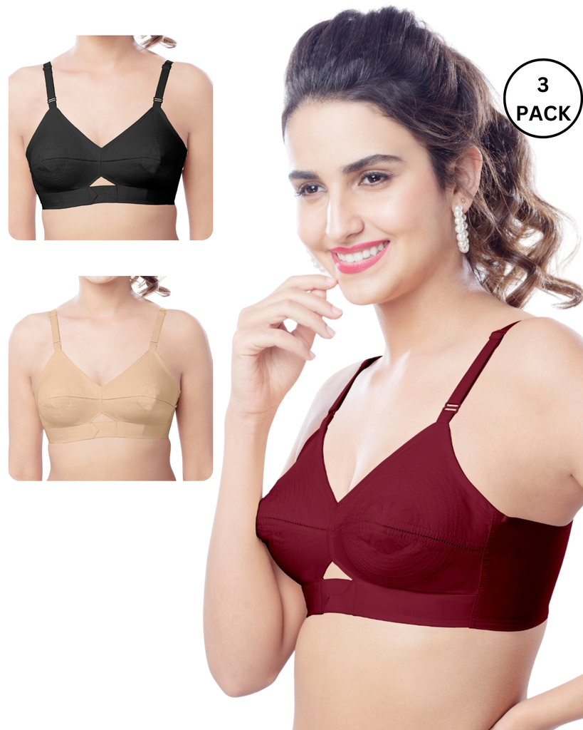 Kavya xtrasoft   Non Padded  Cotton bras  Combo Pack (E,F) -  BRIDA GARMENTS