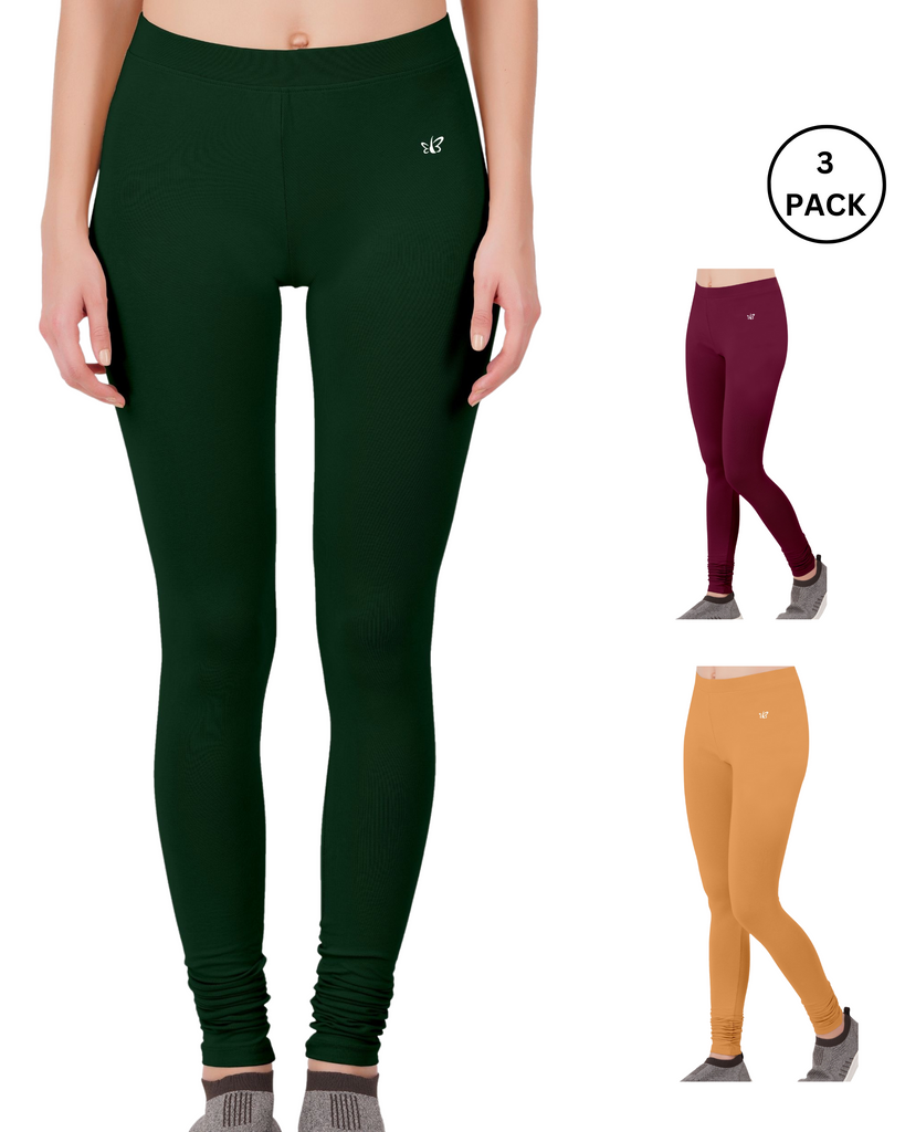 NOVA   Leggings  Cotton   Workout & Athletics (Combo Pack) -  BRIDA GARMENTS