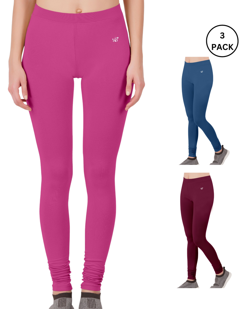 NOVA   Leggings  Cotton   Workout & Athletics (Combo Pack) -  BRIDA GARMENTS