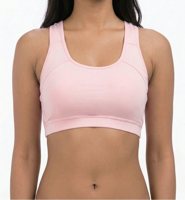 Sporty  Removal Pad  Cotton-Lycra Bra